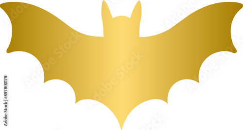 Golden bat, gold Halloween bat
