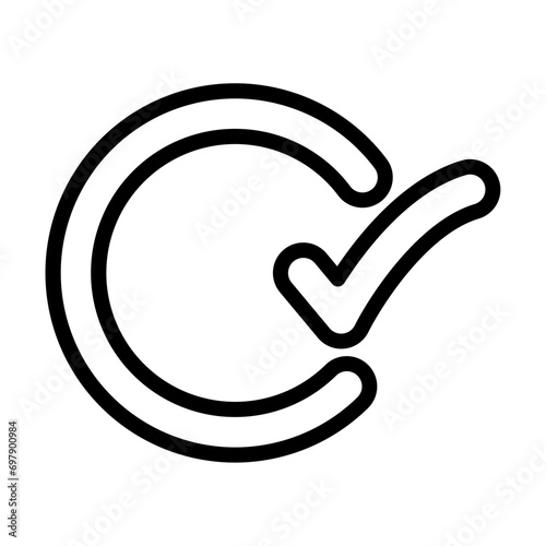 Power On icon, line icon style