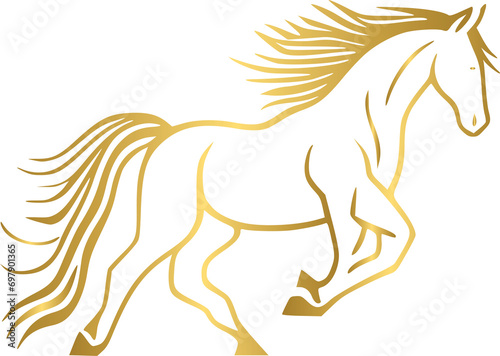 Fototapeta Naklejka Na Ścianę i Meble -  Golden horse animal