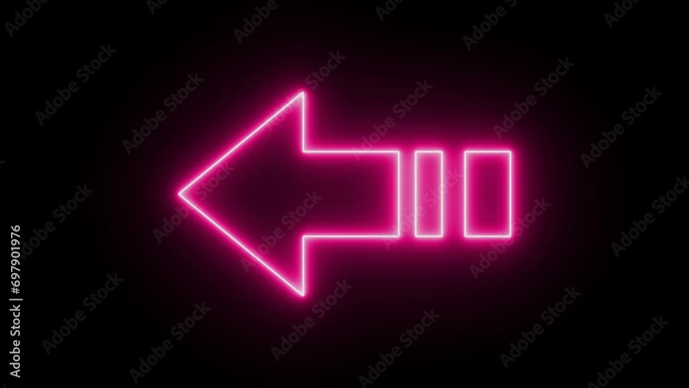 Neon arrow. Moving arrow motion. Animation arrow on black background motion. Neon arrow. Moving arrow motion. Animation arrow on black background motion.