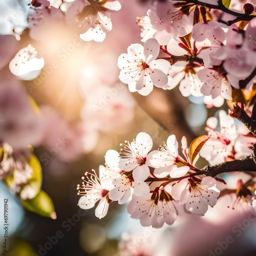 nice view of big tree flowers in the spring season with very nice and attractive look