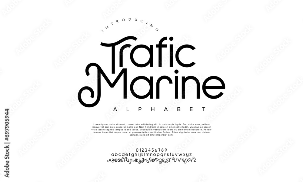 Traficmarine creative modern urban alphabet font. Digital abstract moslem, futuristic, fashion, sport, minimal technology typography. Simple numeric vector illustration Traficmarine creative modern urban alphabet font. Digital abstract moslem, futuristic, fashion, sport, minimal technology typography. Simple numeric vector illustration