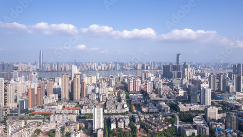 Aerial photography of the skyline of urban architecture in Wuhan.. © 昊 周