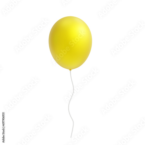 3d yellow celebration balloon, 3d colorful balloon, fly balloon 3d
