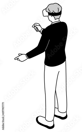 Image of DX, man wearing VR goggles