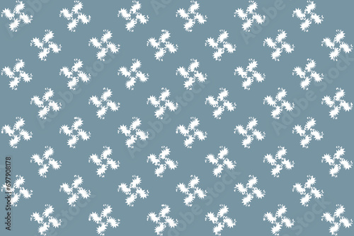 Geometric of tile pattern vector. Design waves white on pastel blue background. Design print for illustration, textile, carpet, cloth, cover, card, background, wallpaper. Set 9