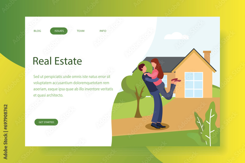 Modern Flat design people and Business concept for real estate, easy to use and highly customizable. Modern vector illustration concept, isolated on pink background Modern Flat design people and Business concept for real estate, easy to use and highly customizable. Modern vector illustration concept, isolated on pink background