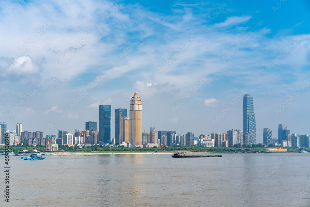 Outdoor Wuhan Urban Architecture Skyline..