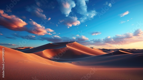 Sand Dune Landscape Desktop Wallpaper Generated with AI Illustration