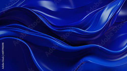 Flowing dark blue paint—abstract design wallpaper with mesmerizing paint bubbles, liquid art.