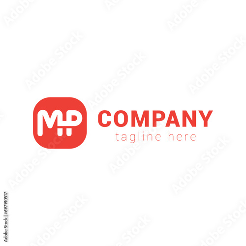 business vector logo with initials letters MHP.
