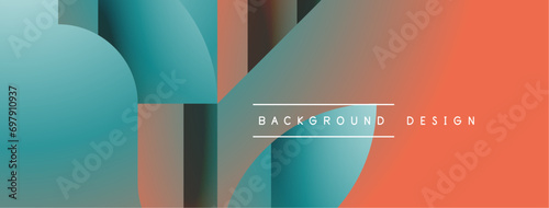 Simple geometric forms - dynamic geometric abstract background. Visual symphony of shapes and lines design for wallpaper, banner, background, landing page, wall art, invitation, prints, posters