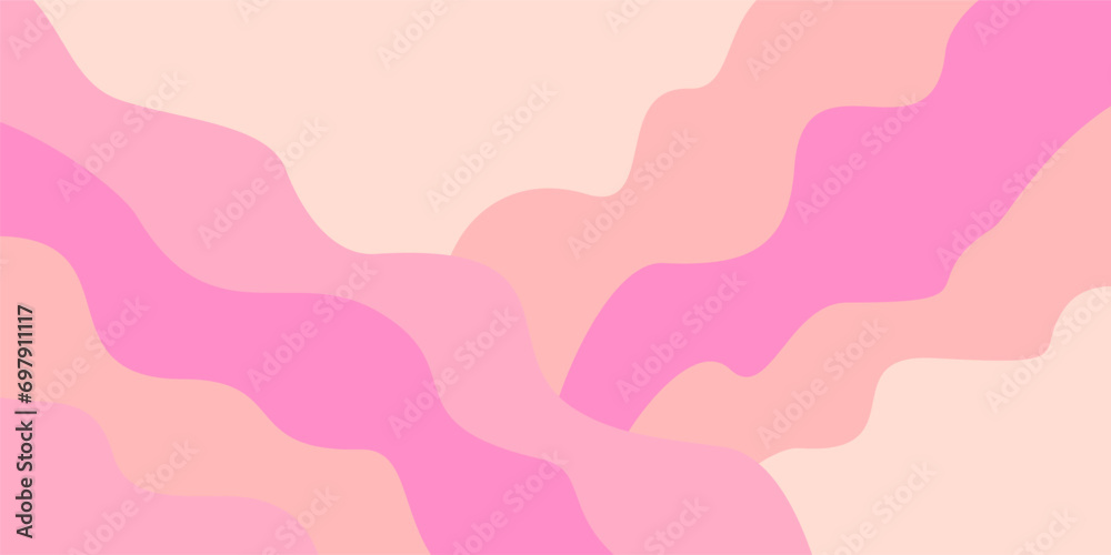pink color wave shape abstract background. vector design for banner, greeting card, poster, social media, web.