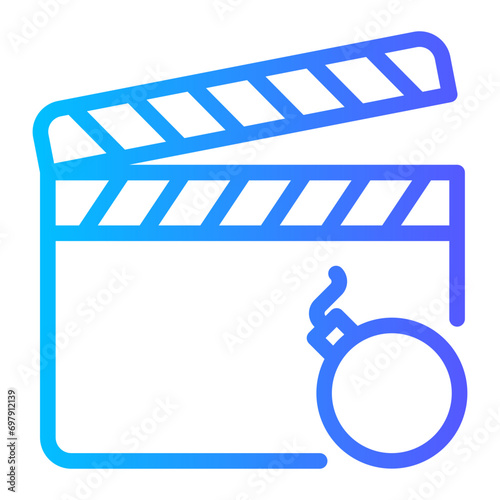 action movie gradient icon