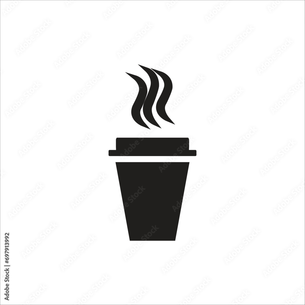 coffe papper cup vector icon line coffe papper cup vector icon line