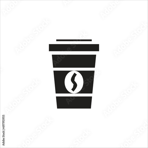 coffe papper cup vector icon line