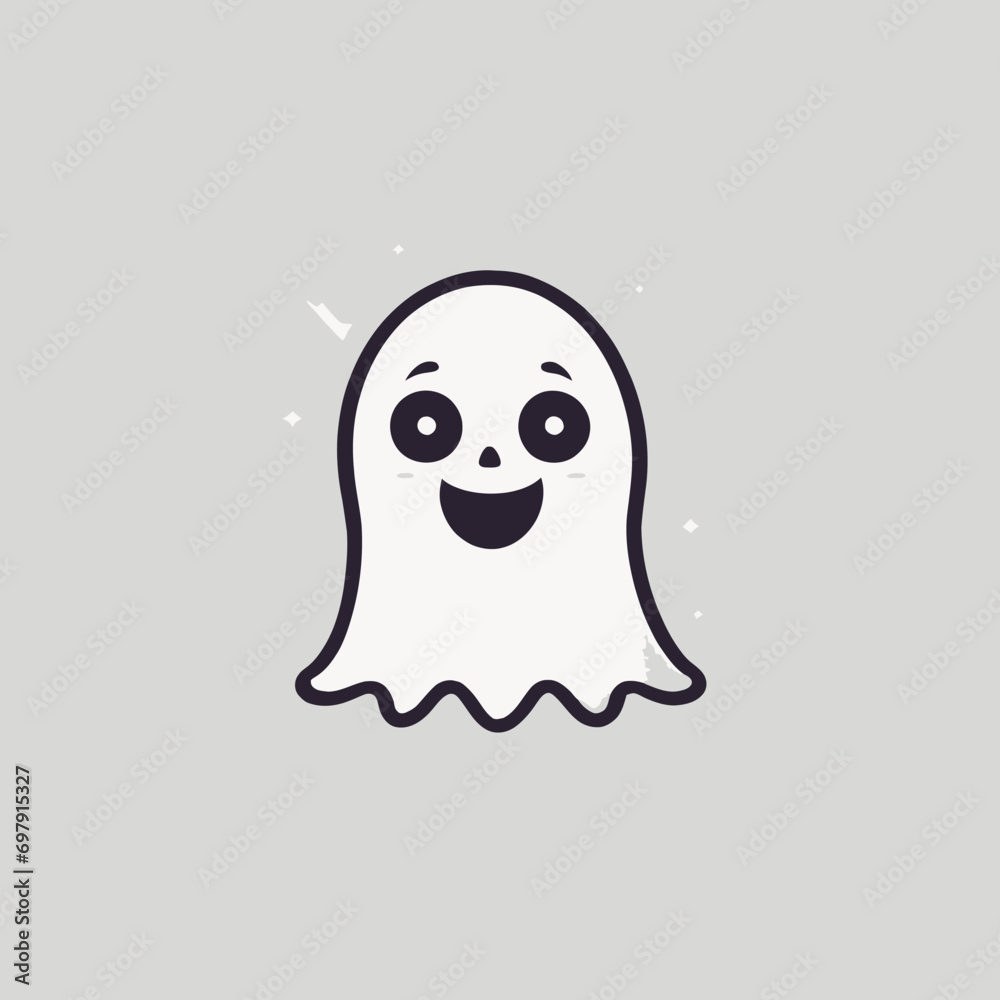 Fototapeta premium Cute Ghost Logo EPS Format Design Very Cool
