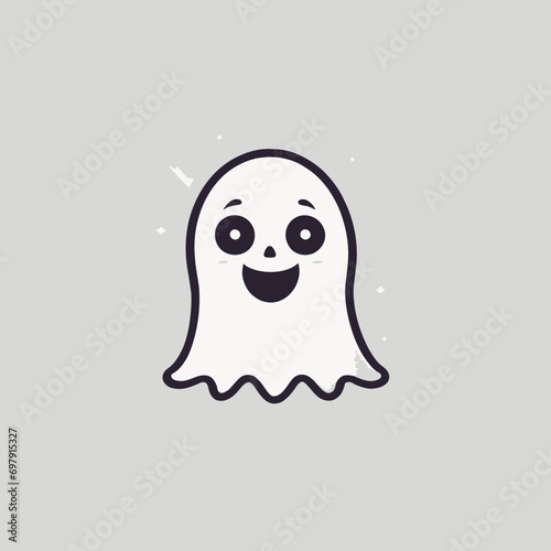 Cute Ghost Logo EPS Format Design Very Cool