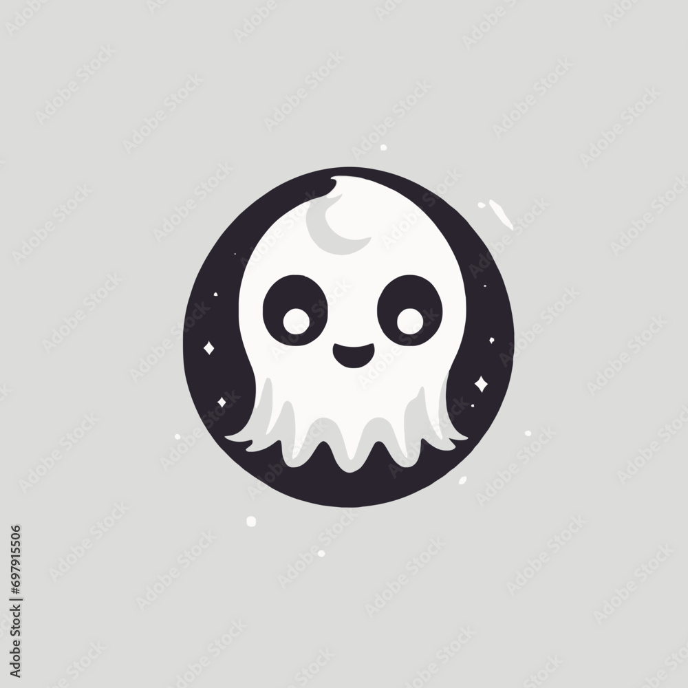 Fototapeta premium Cute Ghost Logo EPS Format Design Very Cool