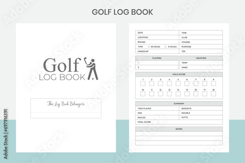 Golf Log Book Kdp Interior