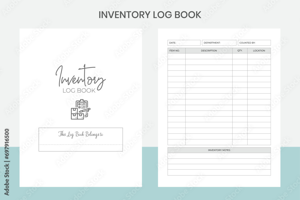 Inventory Log book Kdp Interior