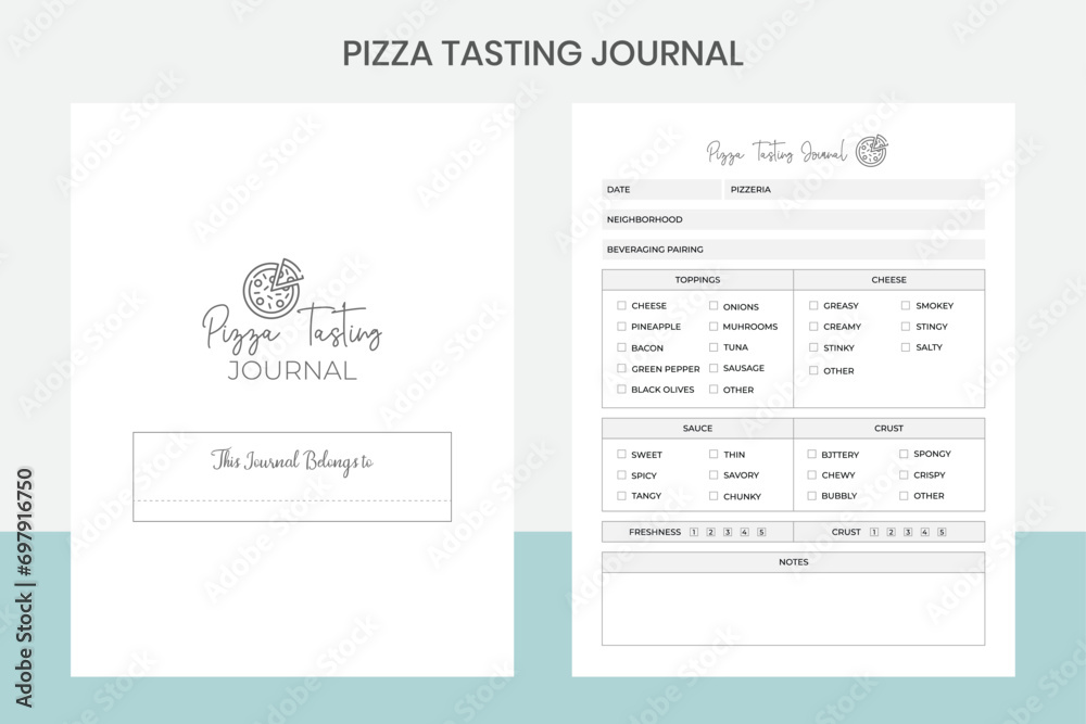 Pizza Tasting Journal Kdp Interior