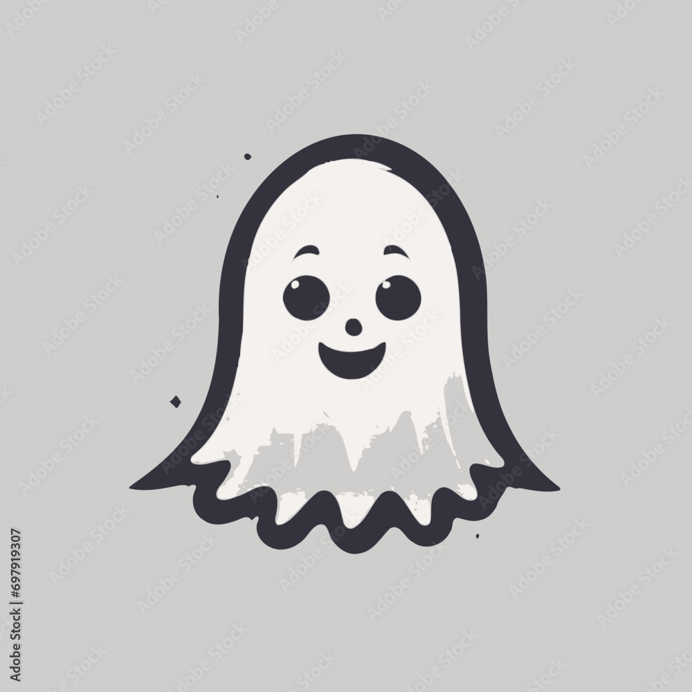 Cute Ghost Logo EPS Format Design Very Cool