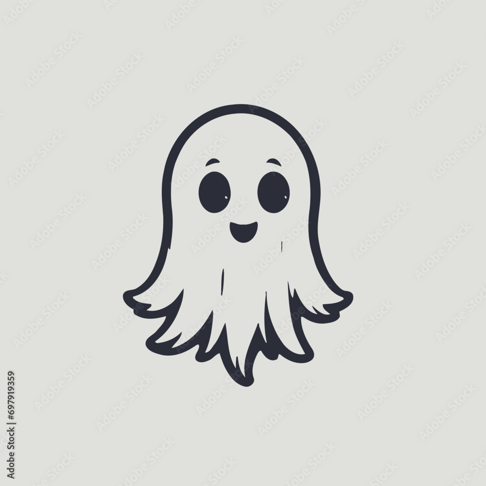 Cute Ghost Logo EPS Format Design Very Cool Cute Ghost Logo EPS Format Design Very Cool