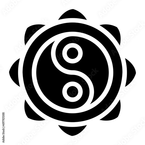 yin yang glyph icon photo