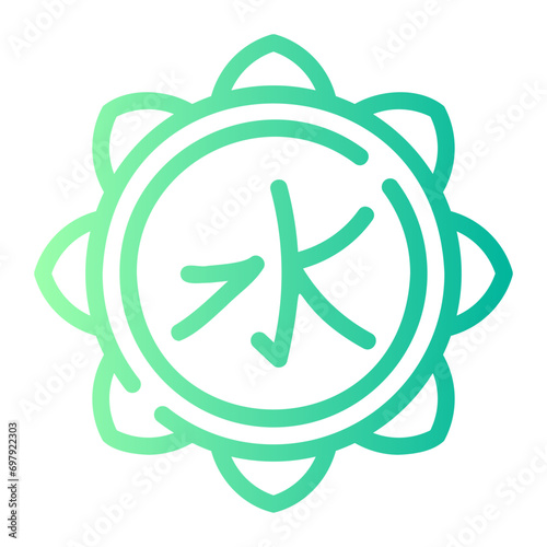 confucianism gradient icon photo