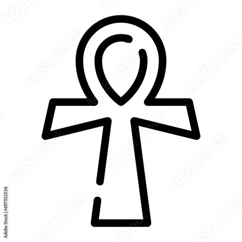 ankh line icon