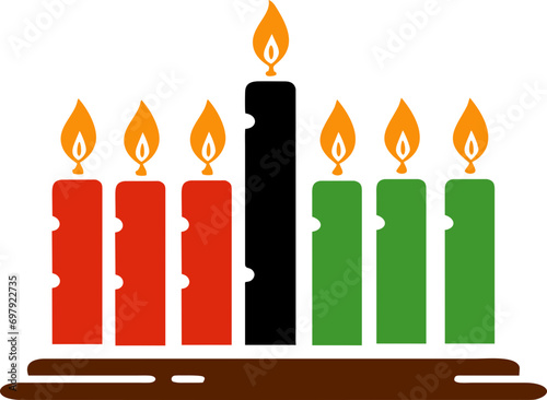 Happy Kwanzaa design element, Kwanzaa day creative concept ornament decoration
