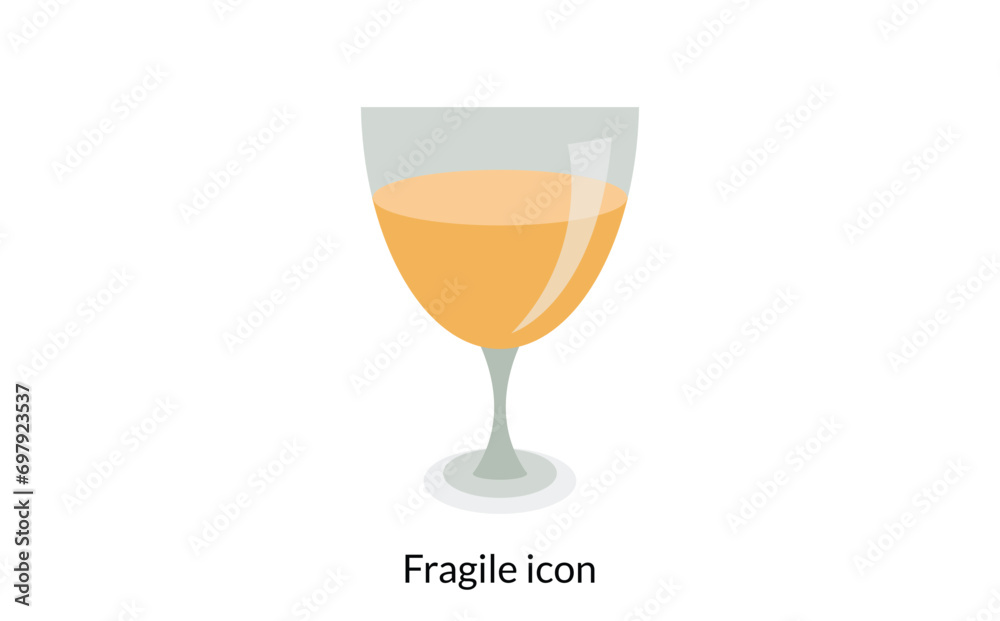 Fragile icon. Light Regular And Bold style design isolated on white background. Fragile icon. Light Regular And Bold style design isolated on white background.