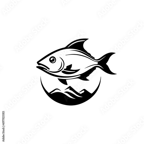 simple Fish icon vector illustration