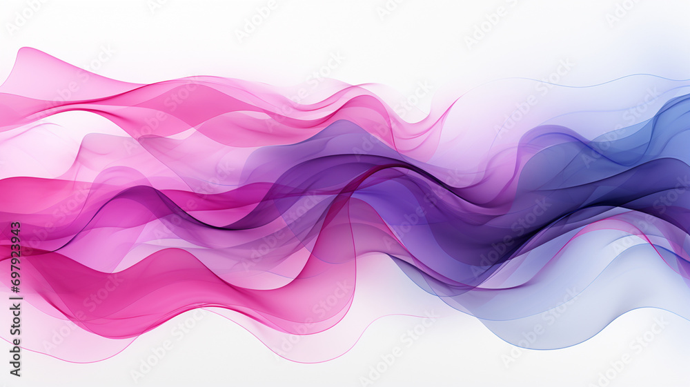 abstract background transparent wave curve shiny on white background. Generative ai. - obrazy, fototapety, plakaty 
