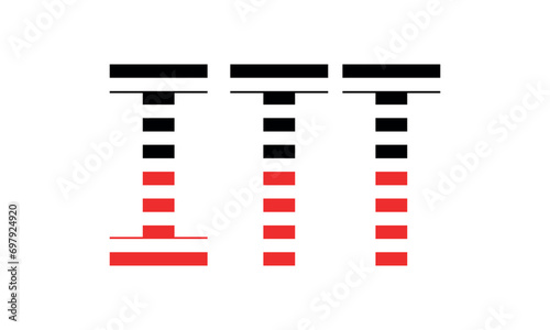 ITT three initial letter iconic line negative space minimal logo design vector template. monogram, abstract, wordmark, business, typography, minimalist, brand, company, flat, modern, unique, simple