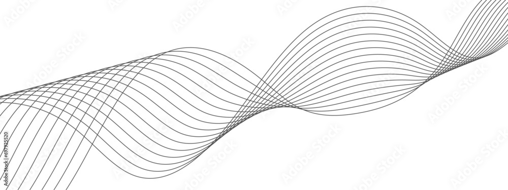 Abstract colorful wave line transparent background modern stream wave background and wave curve lines background. Vector business Illustration pattern of lines in transparent background	