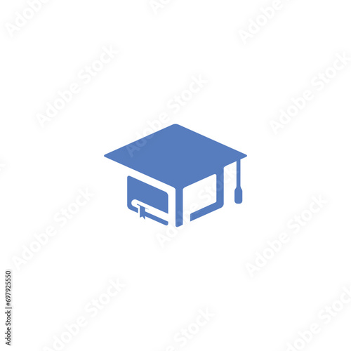 Letter p educational toga hat with books for academic, business, campus, degree, diploma, idea, illustration, icon, letter, p, education, toga, hat, book, college, library, university , logo, vector
