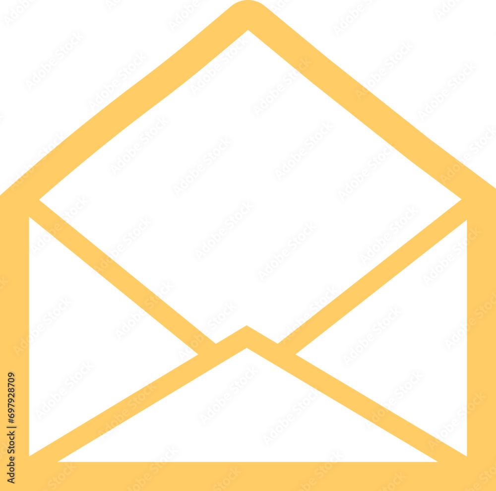 Mail icon. Email, post, envelope isolated transparent background. Vector in yellow linear flat design, adapted e-mail icon for web, web site and mobile app. open envelope pictogram editable stock. Mail icon. Email, post, envelope isolated transparent background. Vector in yellow linear flat design, adapted e-mail icon for web, web site and mobile app. open envelope pictogram editable stock.