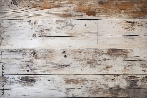 Empty white wooden vintage texture and background copy space. Generative ai.