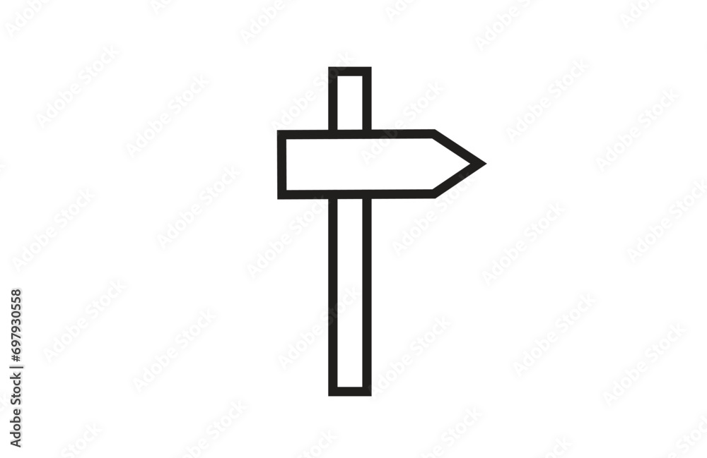 Outline direction icon illustration isolated vector sign symbol.