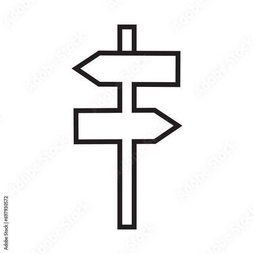 Outline direction icon illustration isolated vector sign symbol.