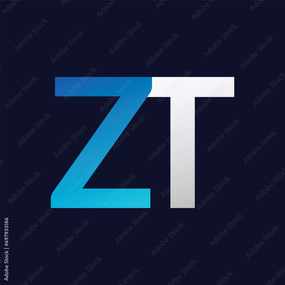 Fototapeta premium ZT Letter Logo Template Illustration Design.