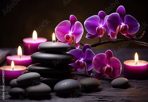 Beautiful spa images with flowers and nature