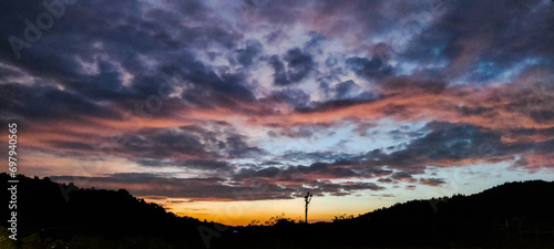 sunset in the mountains
