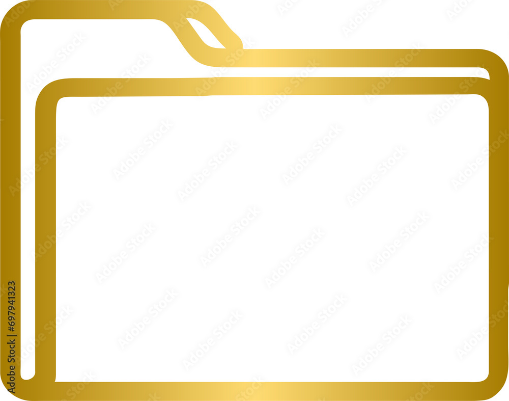 Golden folder icon, gold icon Stock Illustration | Adobe Stock