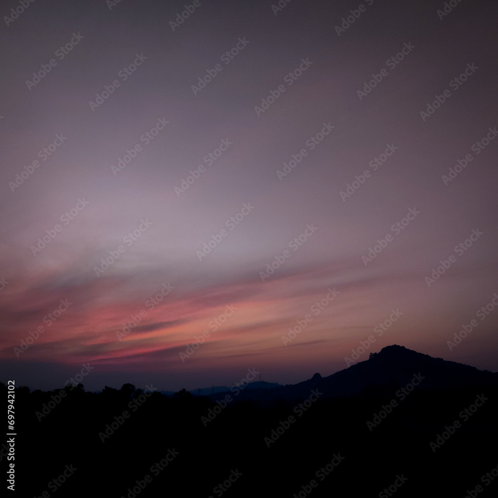 Fototapeta premium sunset in the mountains