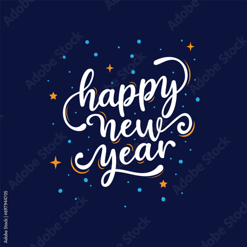 happy new year beautiful greeting card