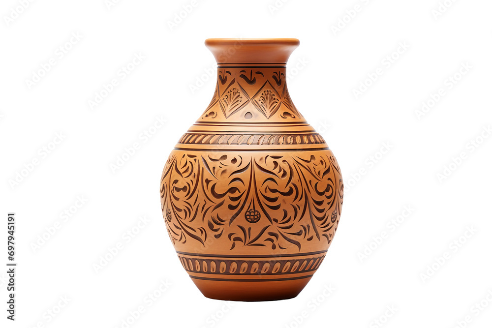 Classic Amphora Vase Isolation on a transparent background