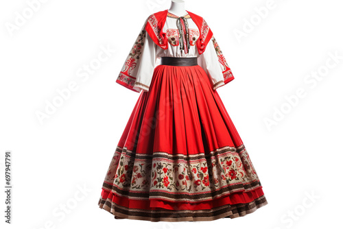 Traditional Russian Outfit on White on a transparent background